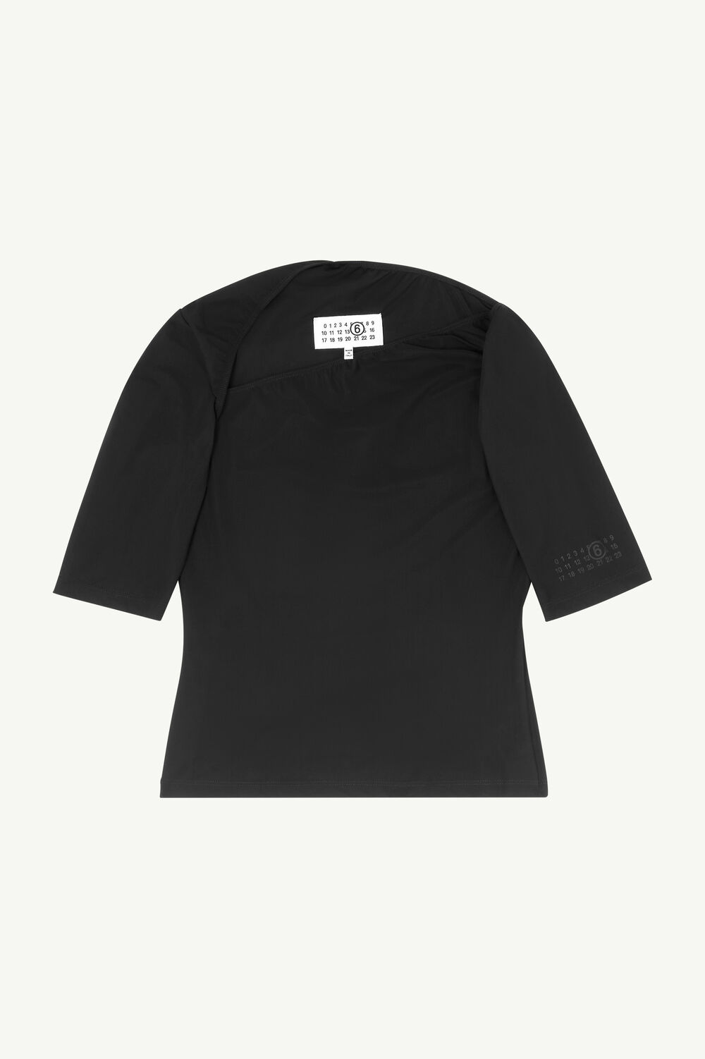 Asymmetric jersey top