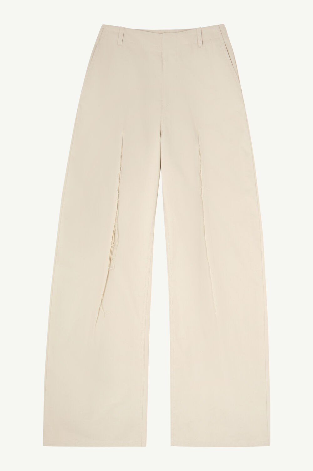 Light cotton wide-leg trousers