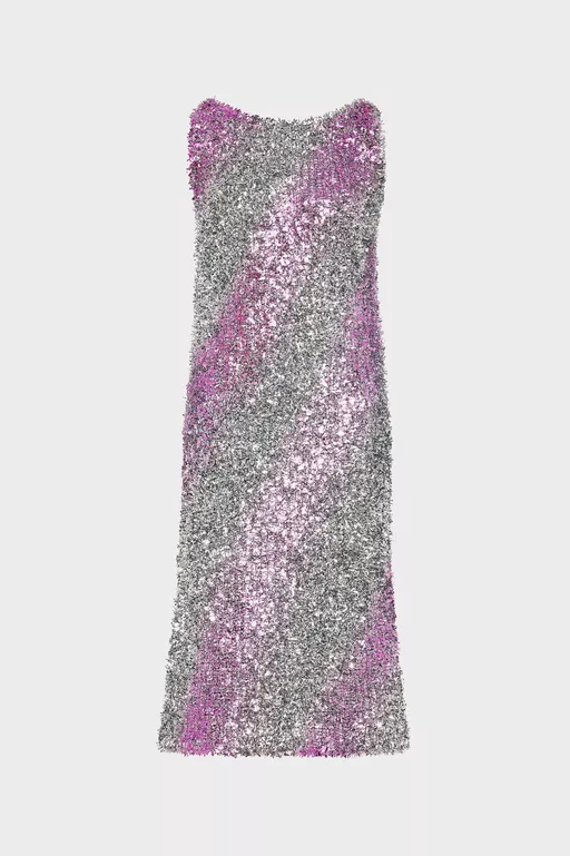 Foil Knit Midi Dress