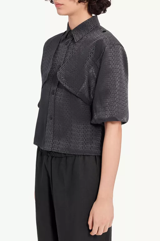 Viscose blend jacquard shirt - Shirts