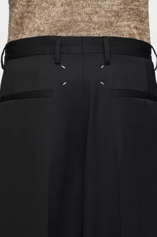 Pantaloni in lana a cavallo basso - Pantaloni