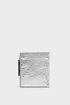 Silver - Broken mirror flap wallet