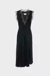 Black - Silk midi dress