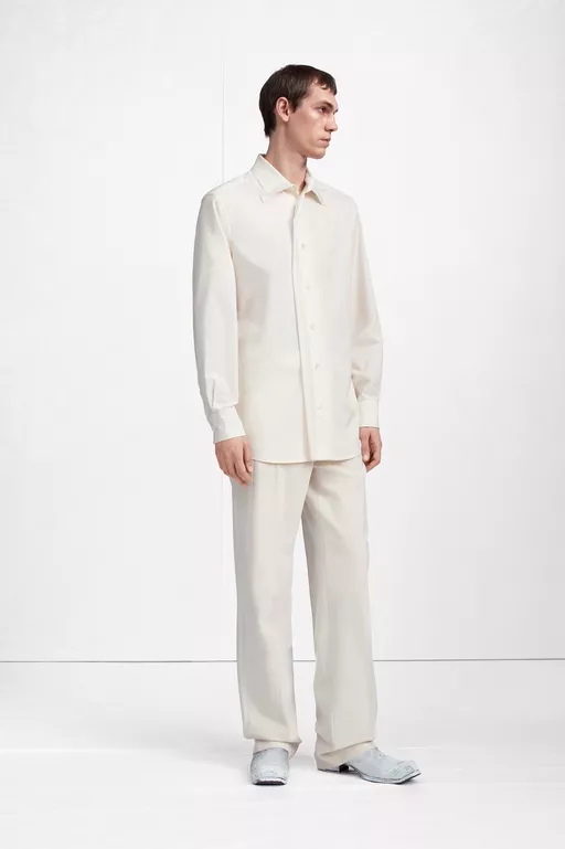 Fusion Velvet Placket Cotton Shirt - Long-sleeved Shirt
