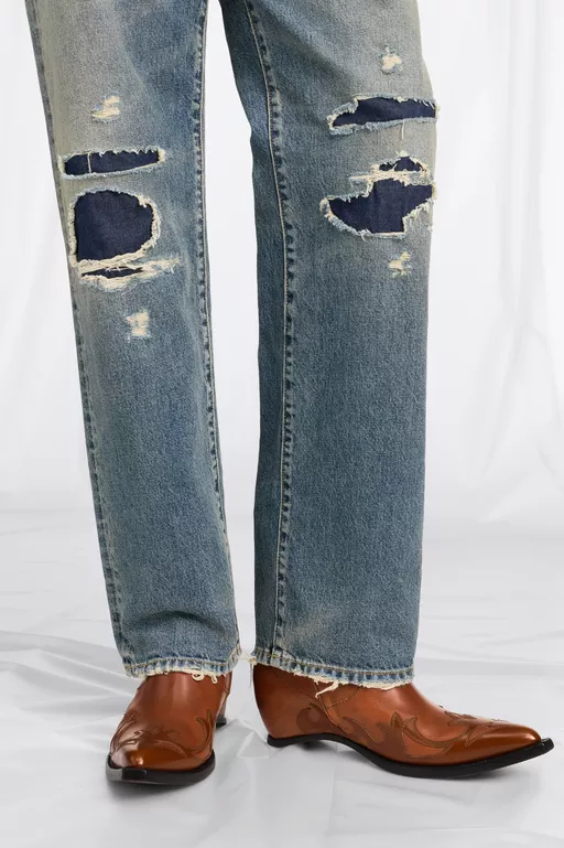 Stivaletti western Heel-less con motivo fiamme - Stivaletti