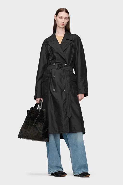 Virgin Wool Double-Breasted Coat - Coats
