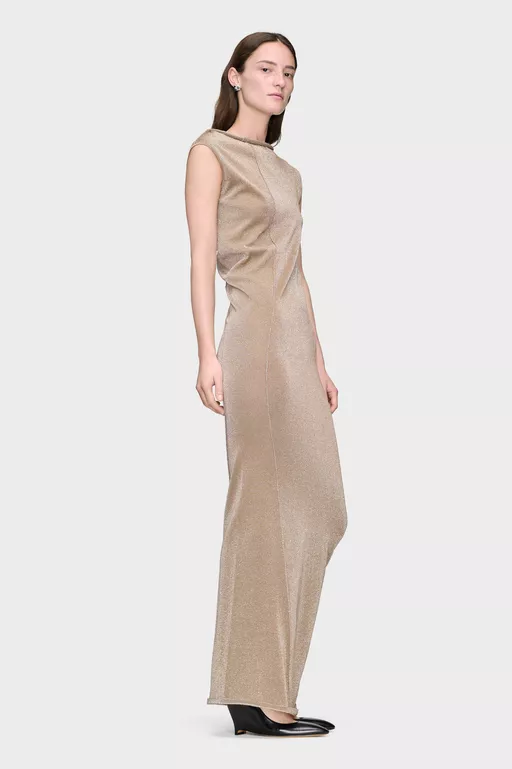 Metallic Knit Maxi Dress - Maxi Dress