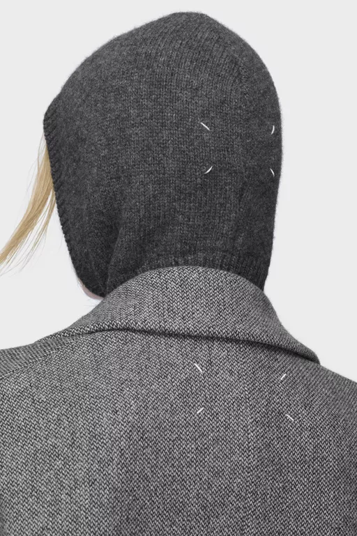 Wool knit hood - Caps