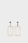 Gold - Four Stitches Drop Earrings