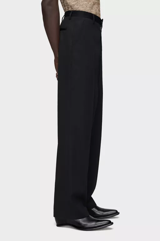 Pantaloni in lana a cavallo basso - Pantaloni