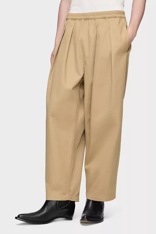 Dropped-Rise Cotton Trousers - Pants