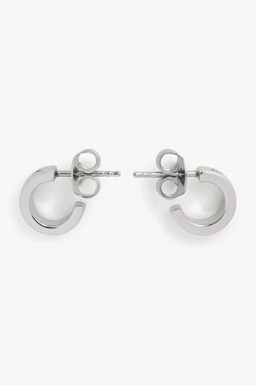 Numeric Minimal Signature Hoop Earrings - Earrings