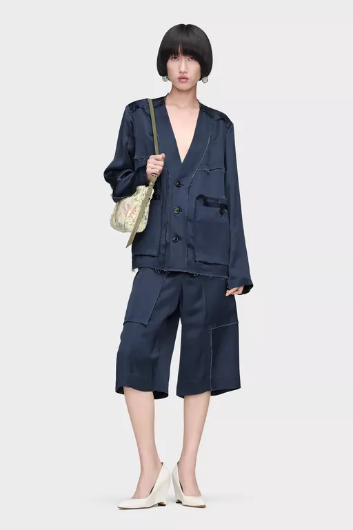 Patchwork Satin Jacket - Jackets