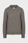 Grey - Elbow Patch Sweater