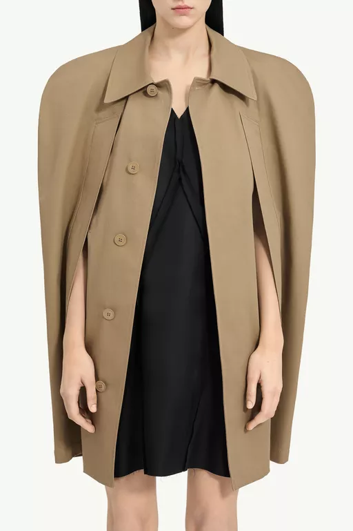 Waterproof Cotton Cape Coat - Coats