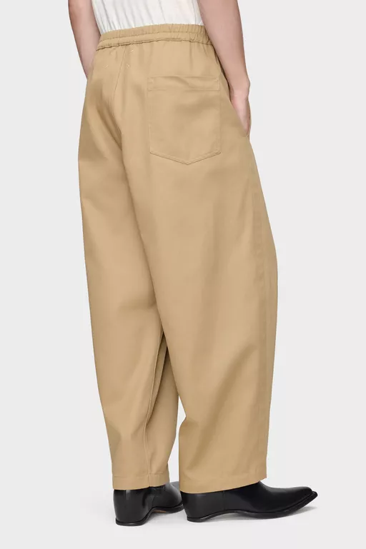 Dropped-Rise Cotton Trousers - Pants