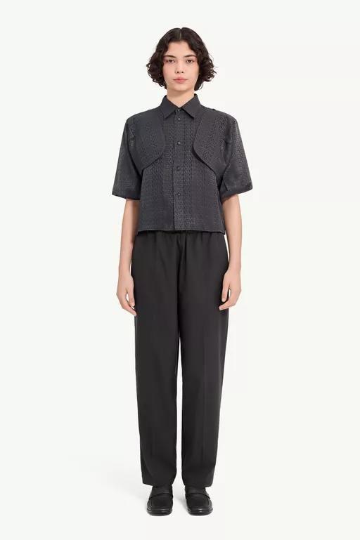 Viscose blend jacquard shirt - Shirts