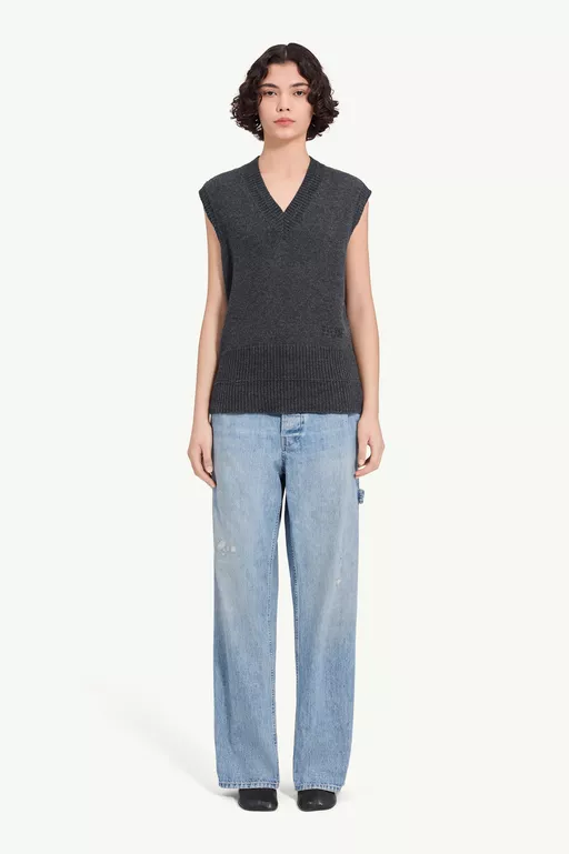 Merino wool knitted gilet - Waistcoats