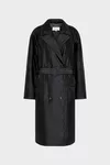 Black - Virgin Wool Double-Breasted Coat