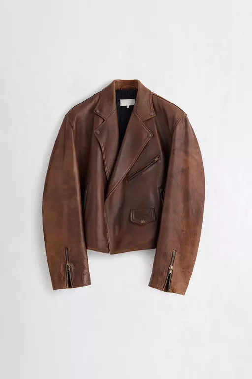 Biker Leather Jacket - Jackets