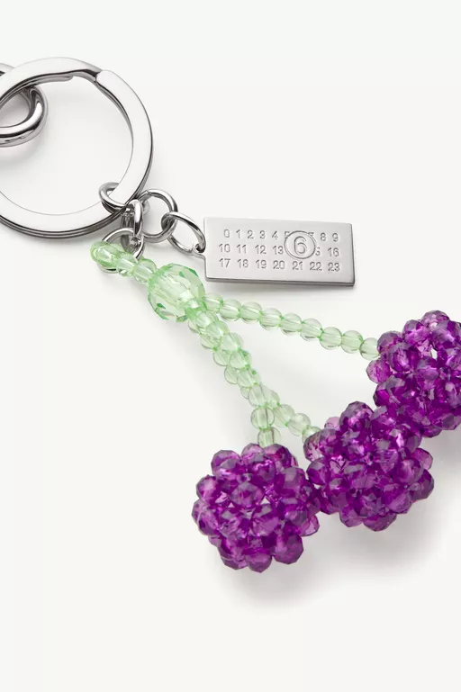 Cherry Beaded Numeric Keyring - Key Rings