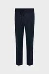 Navy Blue - Tailored Virgin Wool Trousers