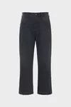 Black - Straight-leg cropped jeans