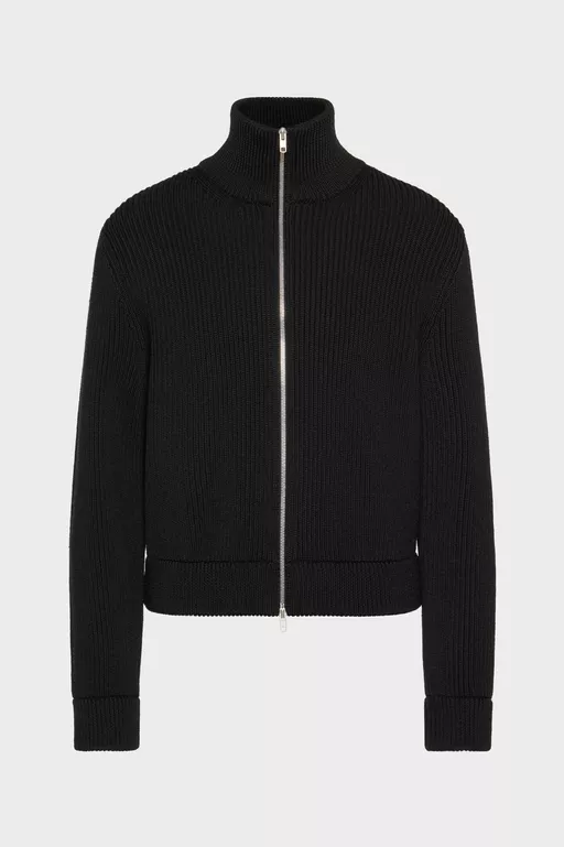 Wool knit jacket