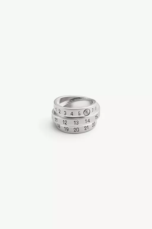 Triple Logo Numeric Signature Ring - Rings