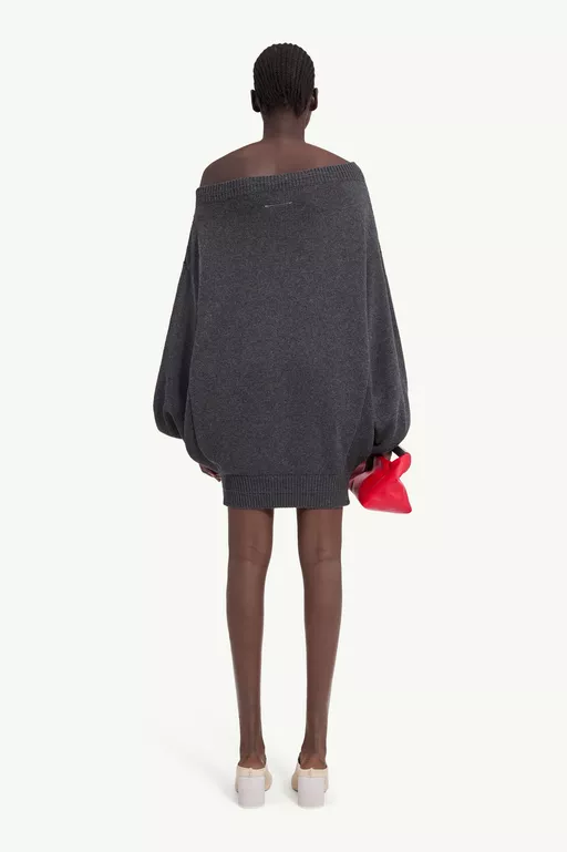 Merino wool knitted dress - Mini Dress