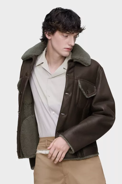 Waxed shearling jacket - Jackets
