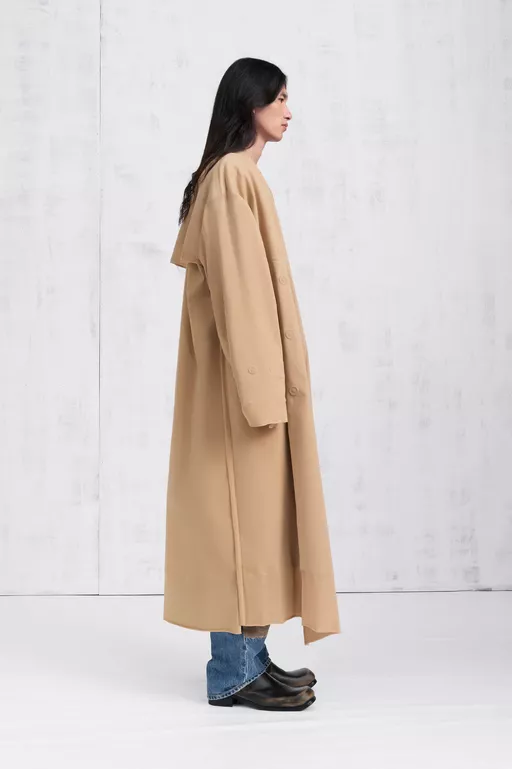 Fusion Draped Cupro Coat - Raincoats