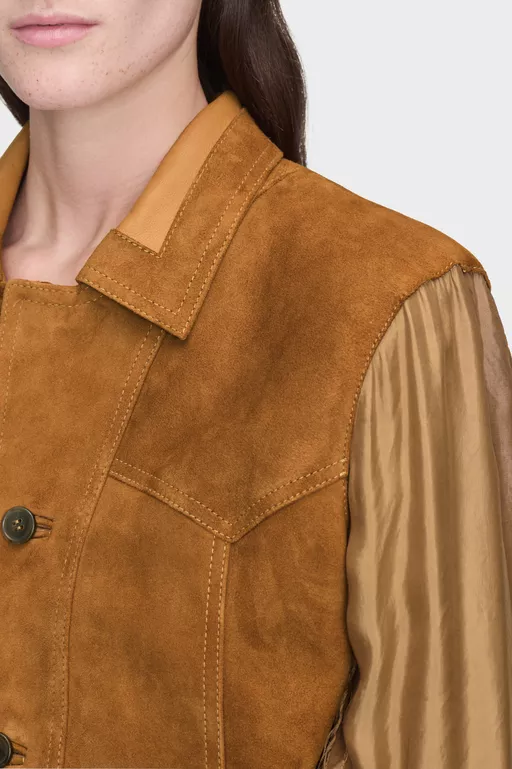 Suede Leather Jacket - Jackets