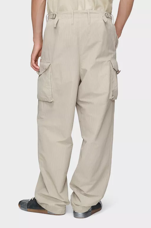 Cotton-blend cargo trousers - Pants