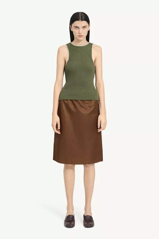 Ribbed Knit Sleeveless Top
