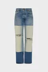 Bleu - Jean patchwork