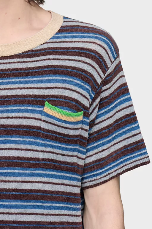 Striped Wool Crewneck Sweater - Knitwear