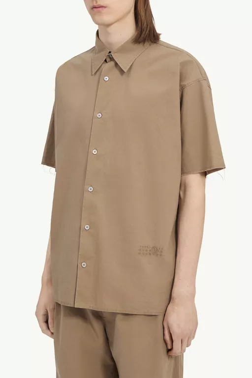 Washed cotton short-sleeve shirt - Shirts
