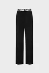 Black - Taped Wool Trousers