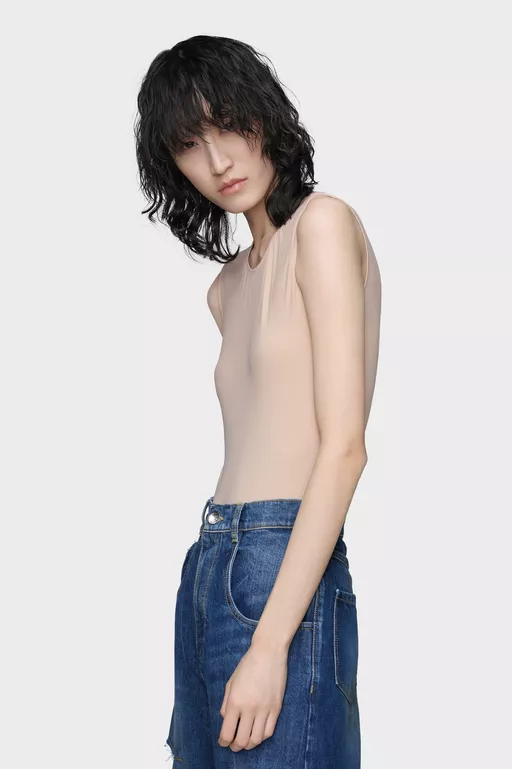 Technical jersey sleeveless bodysuit - Bodies