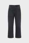 Black - Straight-leg cropped jeans