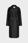 Black - Virgin Wool Double-Breasted Coat
