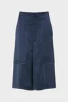 Navy Blue - Patchwork Satin Shorts
