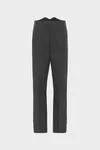 Dark grey - Creased Cotton silk trousers