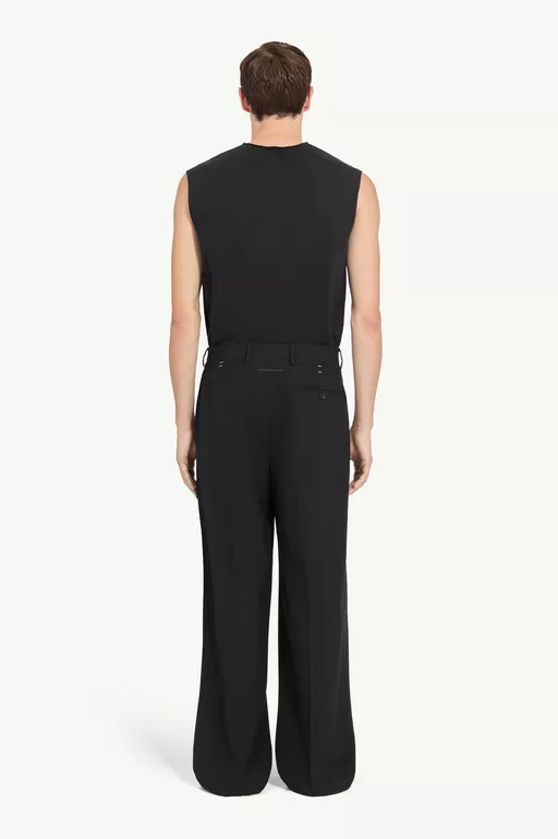 Stapled wool trousers - Pants