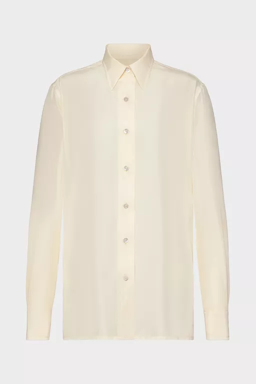 Silk Long-Sleeve Shirt - Long-sleeved Shirt