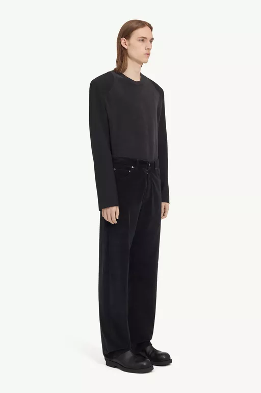Overdyed moleskin trousers - Denim