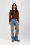 Blue - Tapestry Panel Jeans