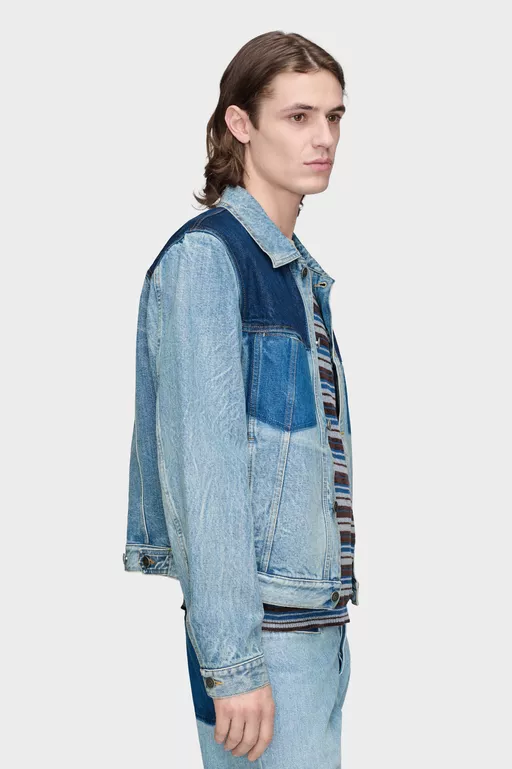 Patchwork Denim Jacket - Jackets