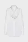 Blanco - Camisa con cuello plegado